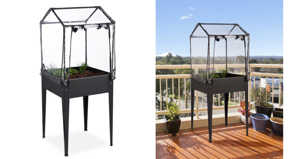 Relaxdays moestuinbak op poten met kweekkas